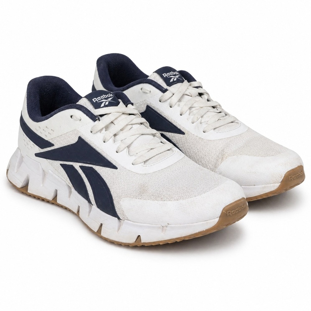 Reebok Zig Dynamica 2.0‎ CL Men's Size 12 White Navy Gum IF5944 Running Shoes